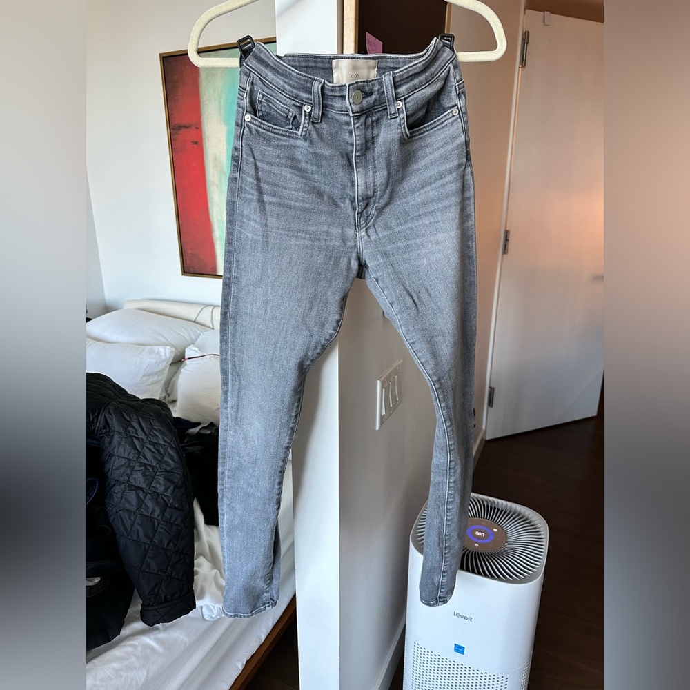 CQY Stretch Skinny Jeans Gray Barneys